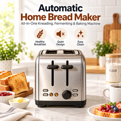 🍞✨ LESSYUEE Automatic Home Bread Maker | All-in-One Kneading, Fermenting & Baking Machine | Multifunctional Bread, Toast, Cake, Yogurt & Jam Maker | Healthy Homemade Breakfast | Quiet, Energy-Saving & Easy-Clean Design 🌟