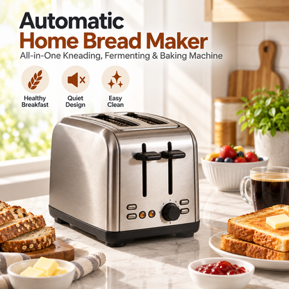 🍞✨ LESSYUEE Automatic Home Bread Maker | All-in-One Kneading, Fermenting & Baking Machine | Multifunctional Bread, Toast, Cake, Yogurt & Jam Maker | Healthy Homemade Breakfast | Quiet, Energy-Saving & Easy-Clean Design 🌟